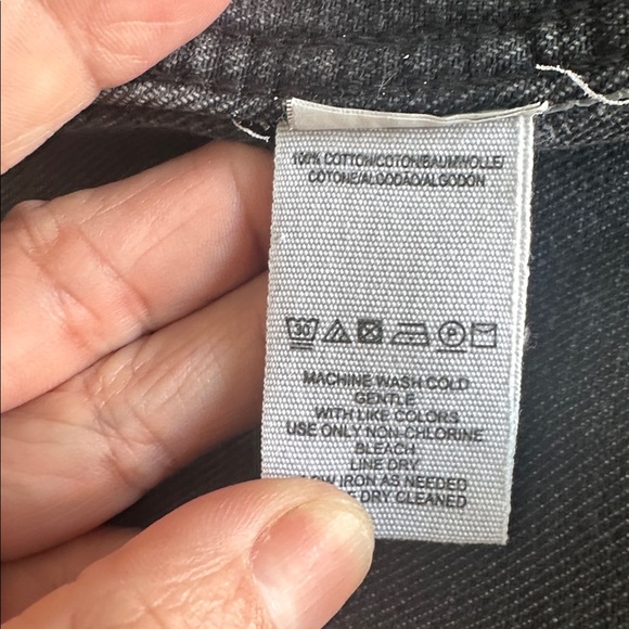 Free People Charcoal Denim Jacket oversized - Picture 11 of 11